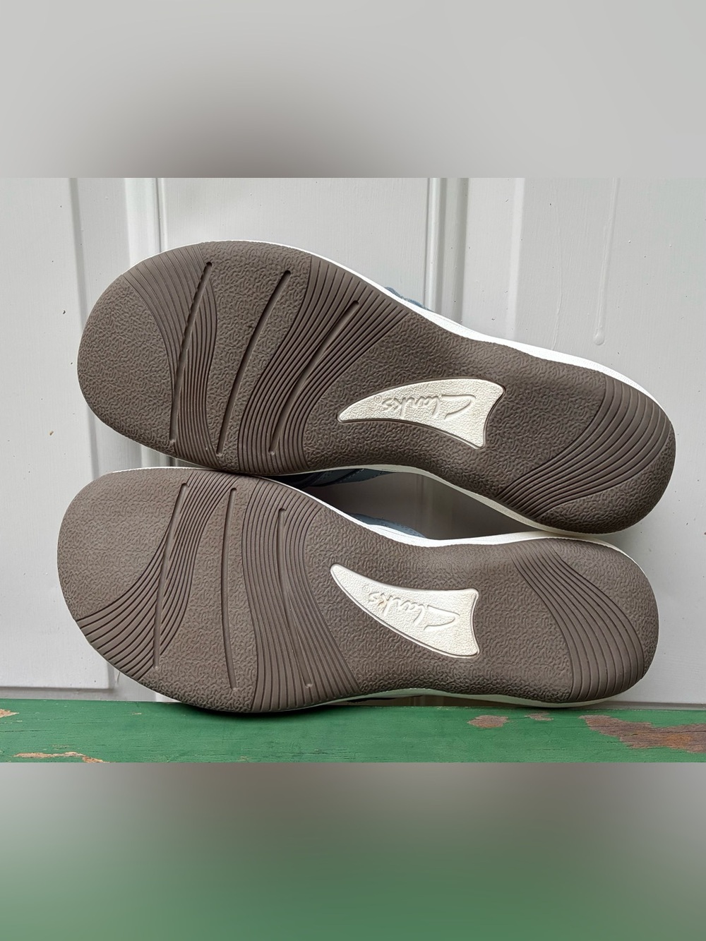 Clarks Cloudsteppers Womens Sz 10 Breeze Sea Blue Gray Flip Flop Sandals - Picture 4 of 15